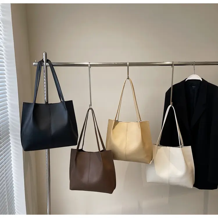 Gold Women's Large Capacity Tote Bag for Commute & Casual Use - Image 5
