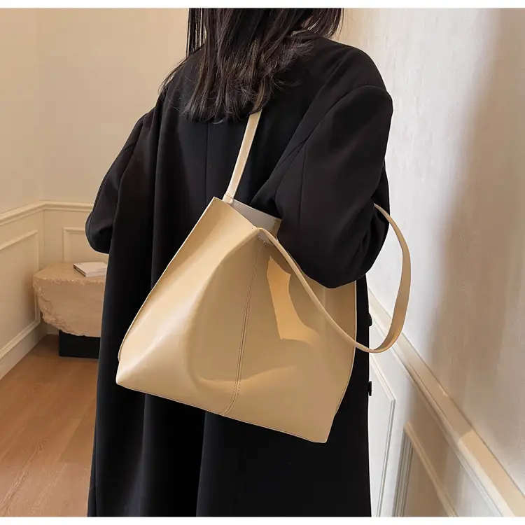 Gold Women's Large Capacity Tote Bag for Commute & Casual Use — feature 30