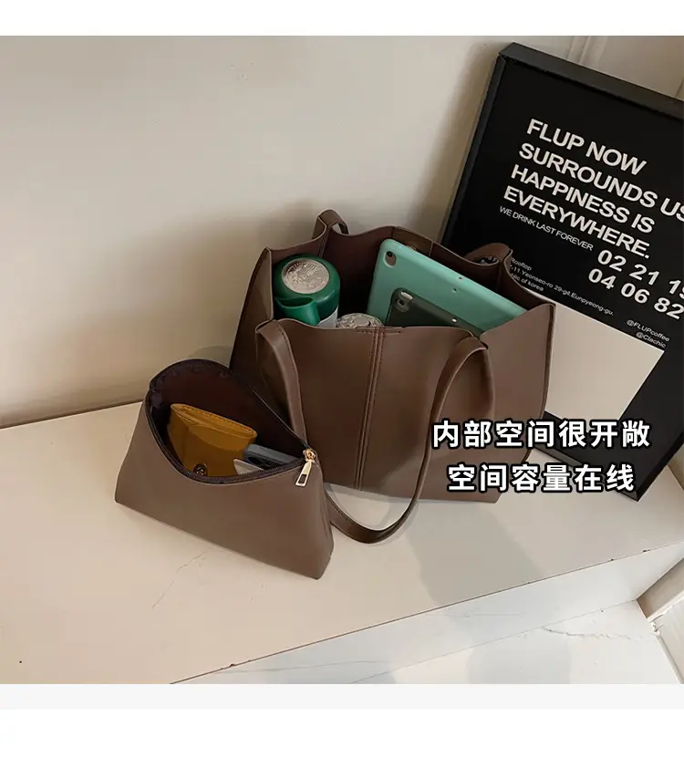 Gold Women's Large Capacity Tote Bag for Commute & Casual Use — feature 6