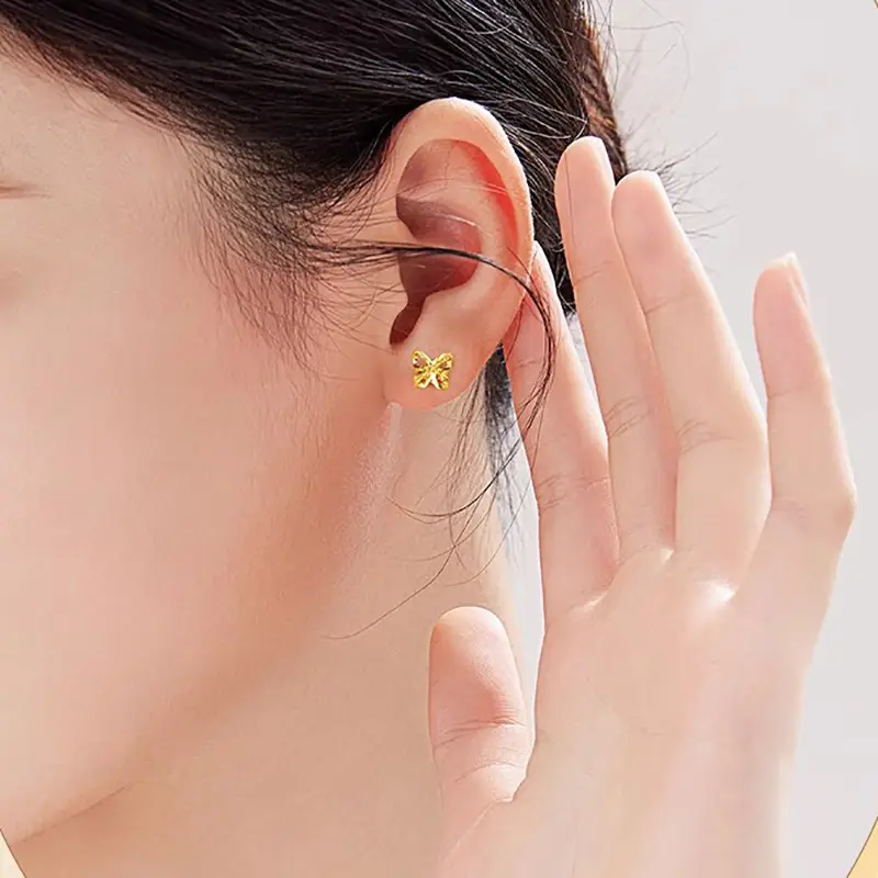 Gold Butterfly Earrings 2026 New Style Light Luxury - Image 12