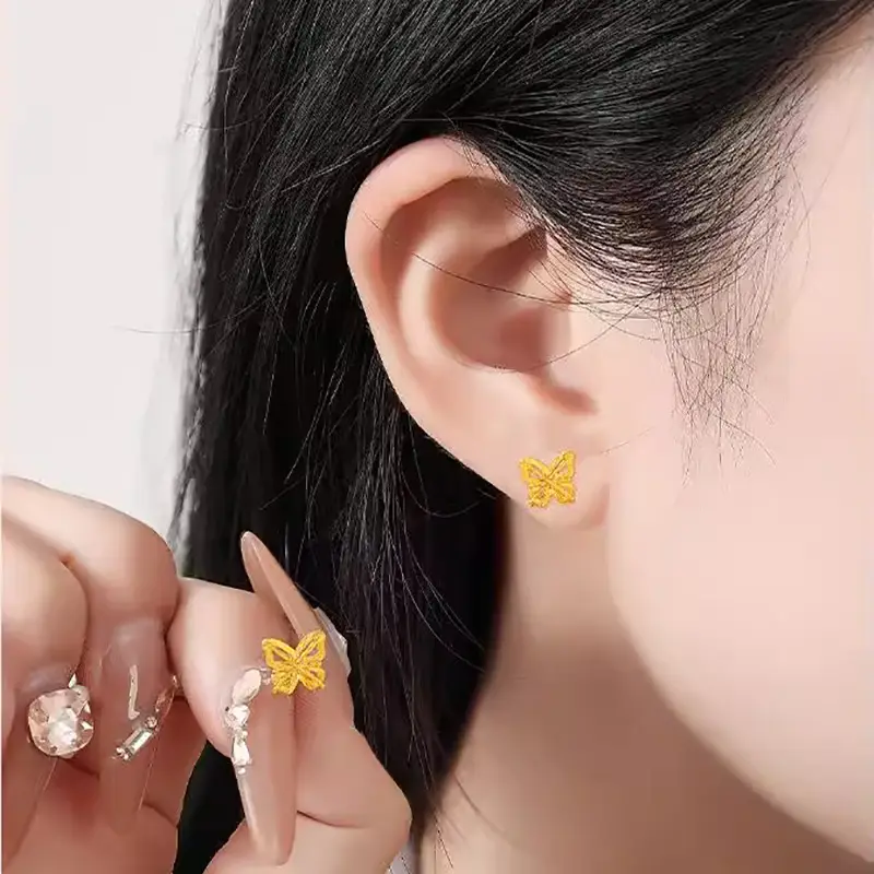 Gold Butterfly Earrings 2026 New Style Light Luxury — feature 1