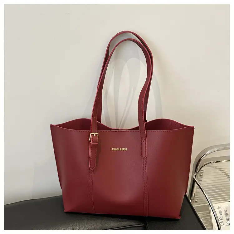 Women's Black Leather Tote Bag Large 2024 Winter Style — feature 22