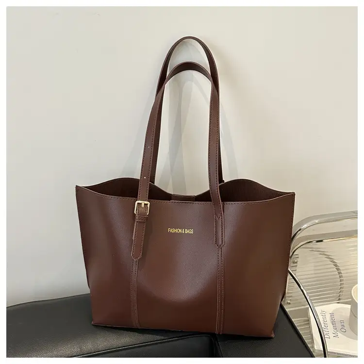 Women's Black Leather Tote Bag Large 2024 Winter Style — feature 24
