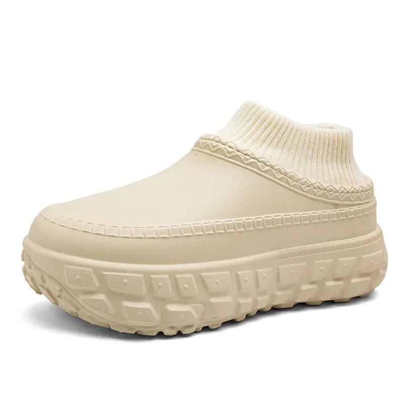 Tire Bottom Couple's Cotton Shoes Winter Increased Thick Bottom Cotton Slippers for Outer Wear Non-slip Waterproof Warm Bag Heel Socks Slippers for Men - Image 8