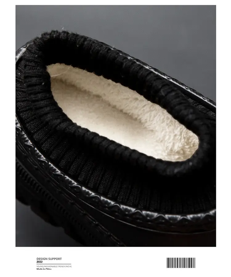 Tire Bottom Couple's Cotton Shoes Winter Increased Thick Bottom Cotton Slippers for Outer Wear Non-slip Waterproof Warm Bag Heel Socks Slippers for Men — feature 7