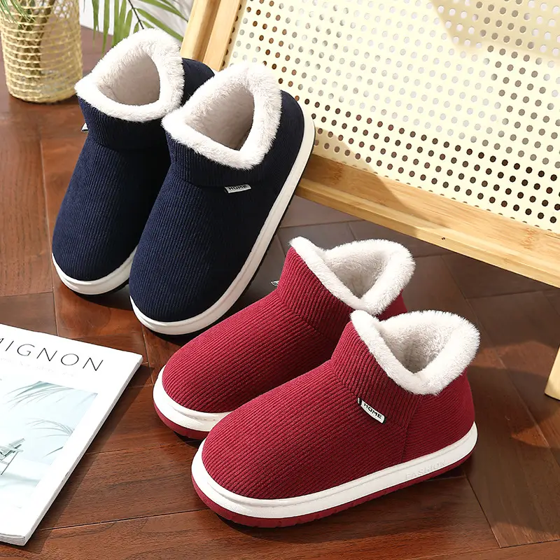 Middle-aged and elderly cotton slippers autumn female elders home non-slip outer wear warm bag heel thick-soled winter cotton shoes men's wholesale - Image 7