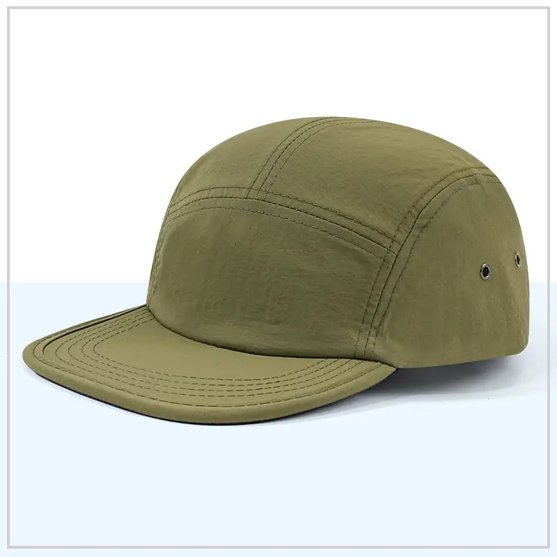 Beige Japanese Style Baseball Cap with Flat Brim - Image 3