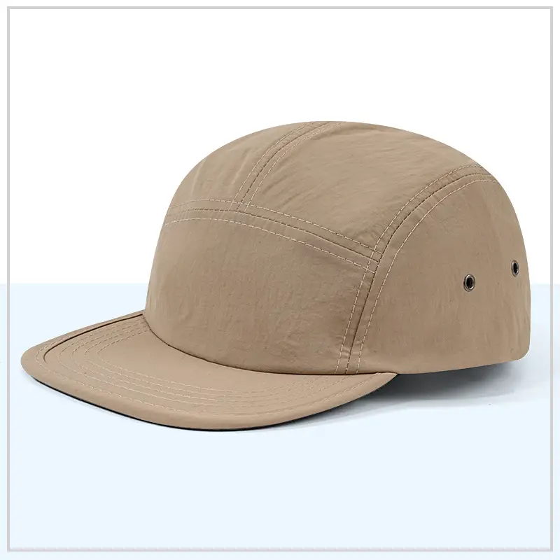 Beige Japanese Style Baseball Cap with Flat Brim - Image 5