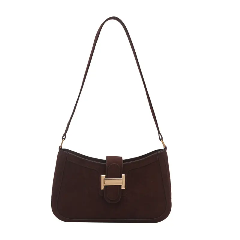 Red Textured Belt Buckle Shoulder Bag for Women 2024 - Image 2