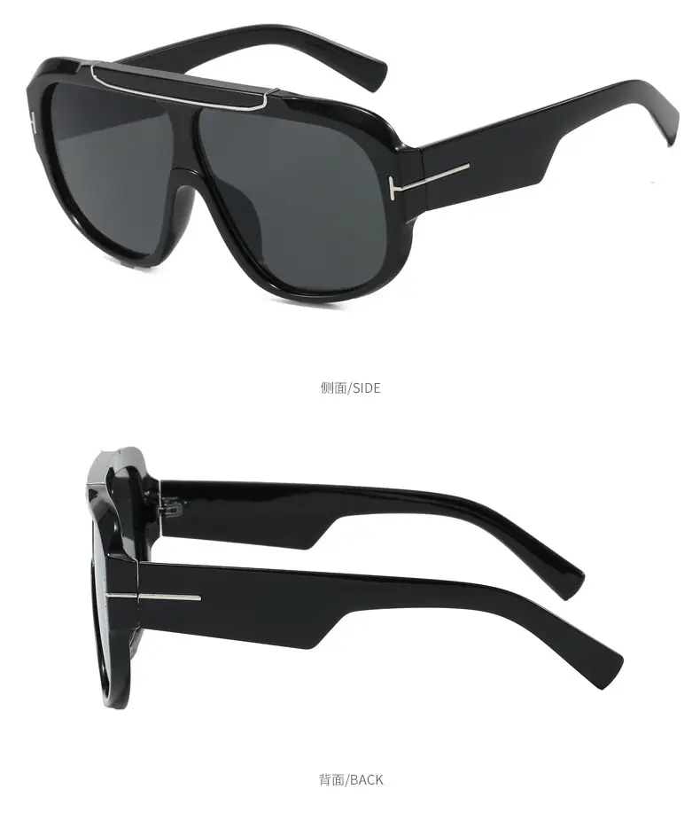 2025 T-Shape Aviator Sunglasses Black Yellow Lens โ feature 16