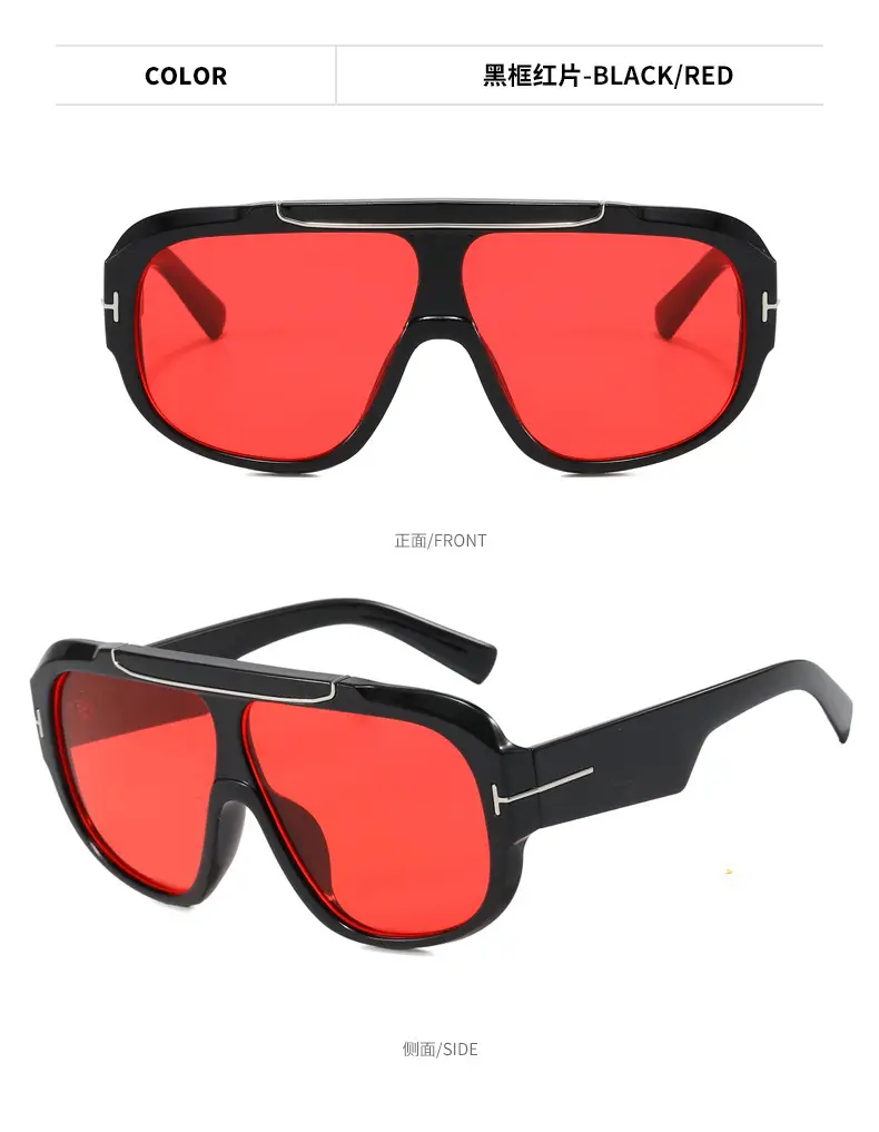2025 T-Shape Aviator Sunglasses Black Yellow Lens โ feature 19