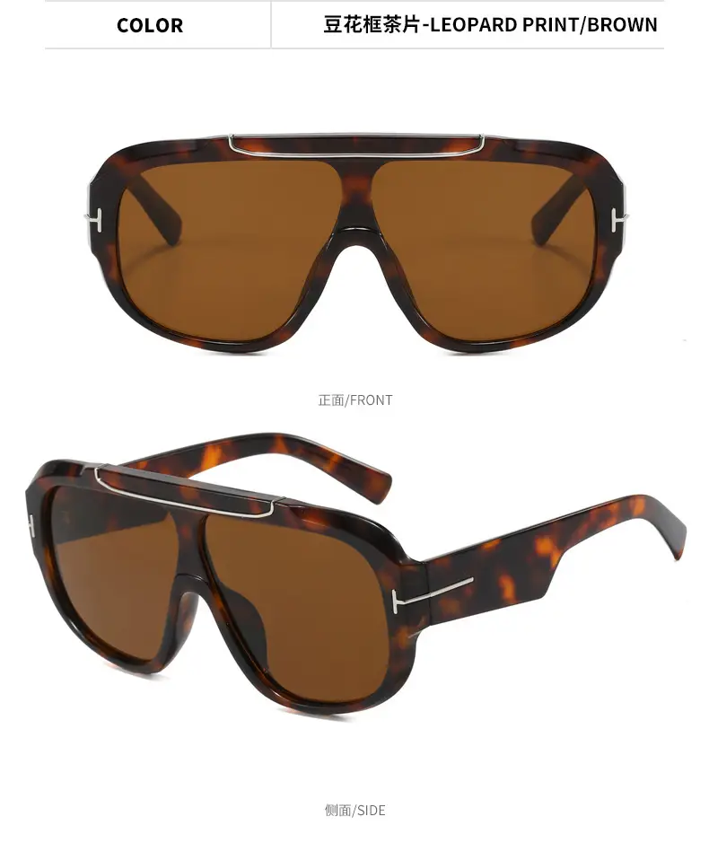 2025 T-Shape Aviator Sunglasses Black Yellow Lens โ feature 20