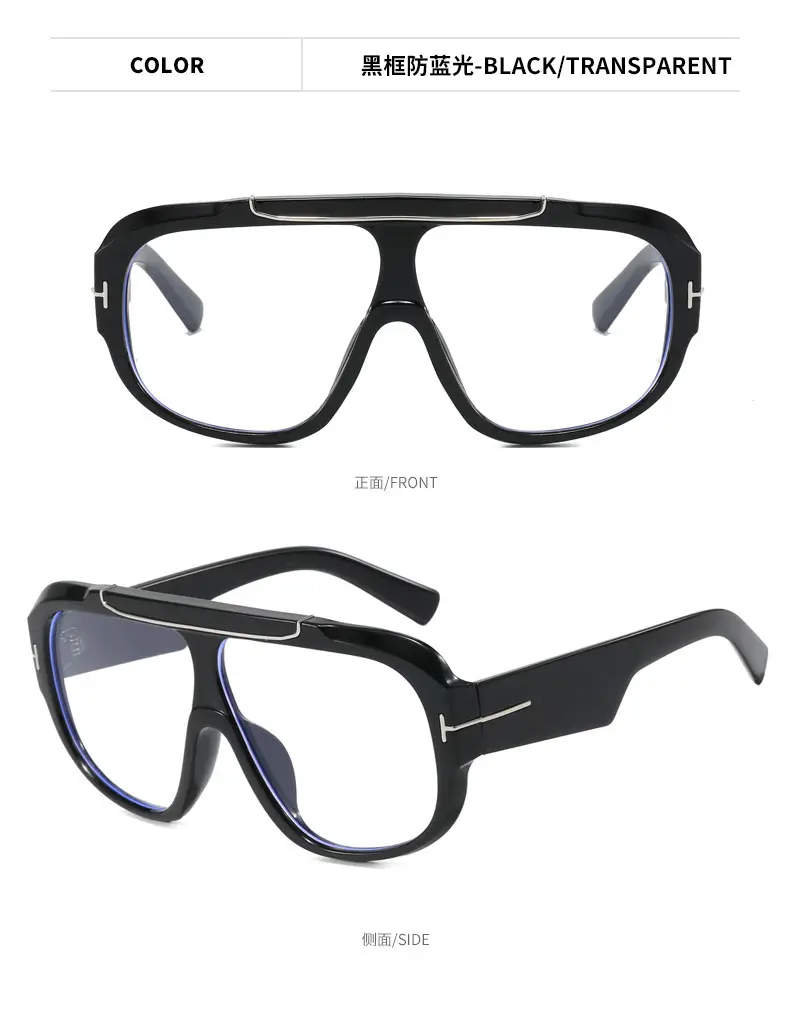 2025 T-Shape Aviator Sunglasses Black Yellow Lens โ feature 22