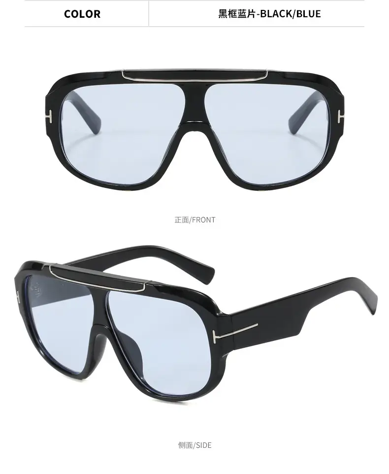 2025 T-Shape Aviator Sunglasses Black Yellow Lens โ feature 23