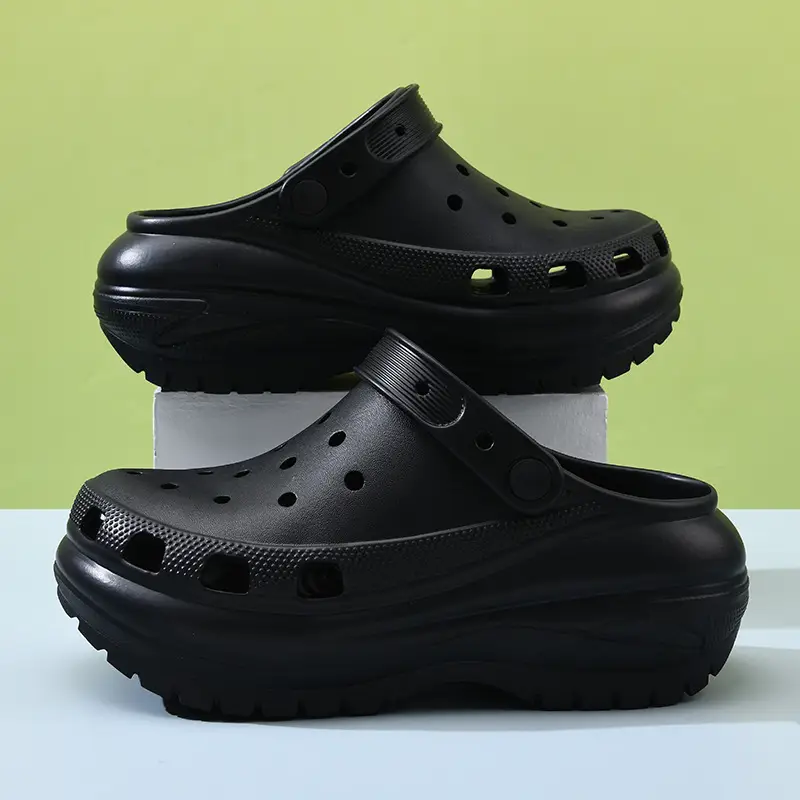 Hole Shoes Women's Summer Outer Wear Non-Stinky Feet Wear-resistant Baotou Slippers Home Non-slip Heightening All-match High-end Sandals - Image 6