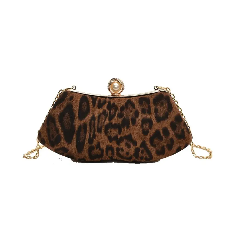 Leopard Print Chain Sling Bag for Women - Image 9