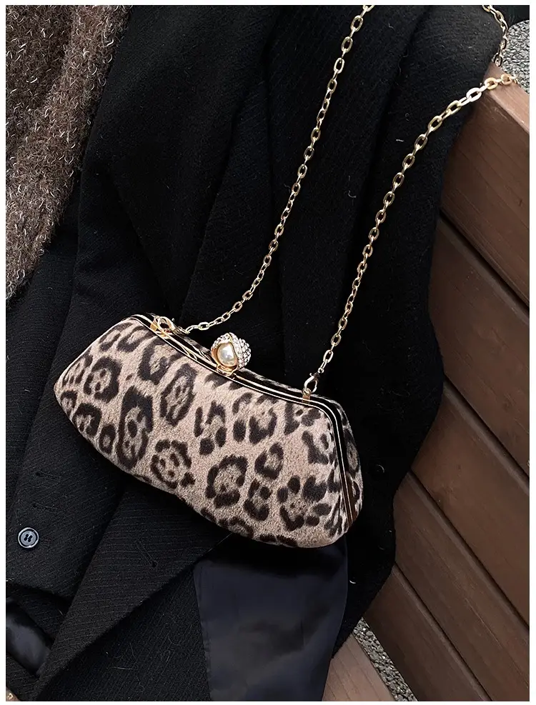 Leopard Print Chain Sling Bag for Women — feature 10