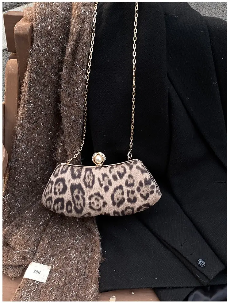 Leopard Print Chain Sling Bag for Women — feature 11