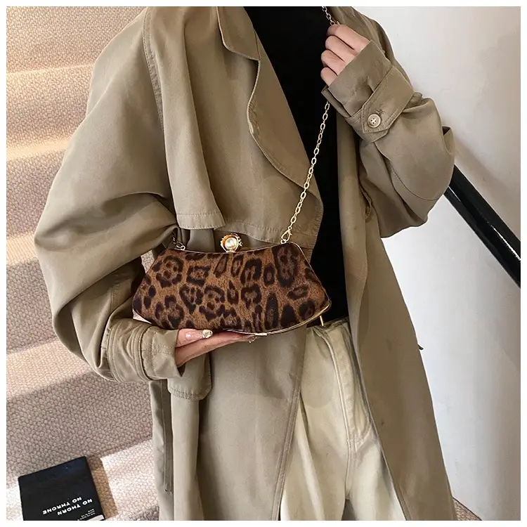 Leopard Print Chain Sling Bag for Women — feature 14