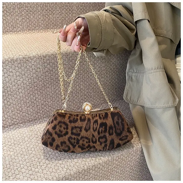Leopard Print Chain Sling Bag for Women — feature 17