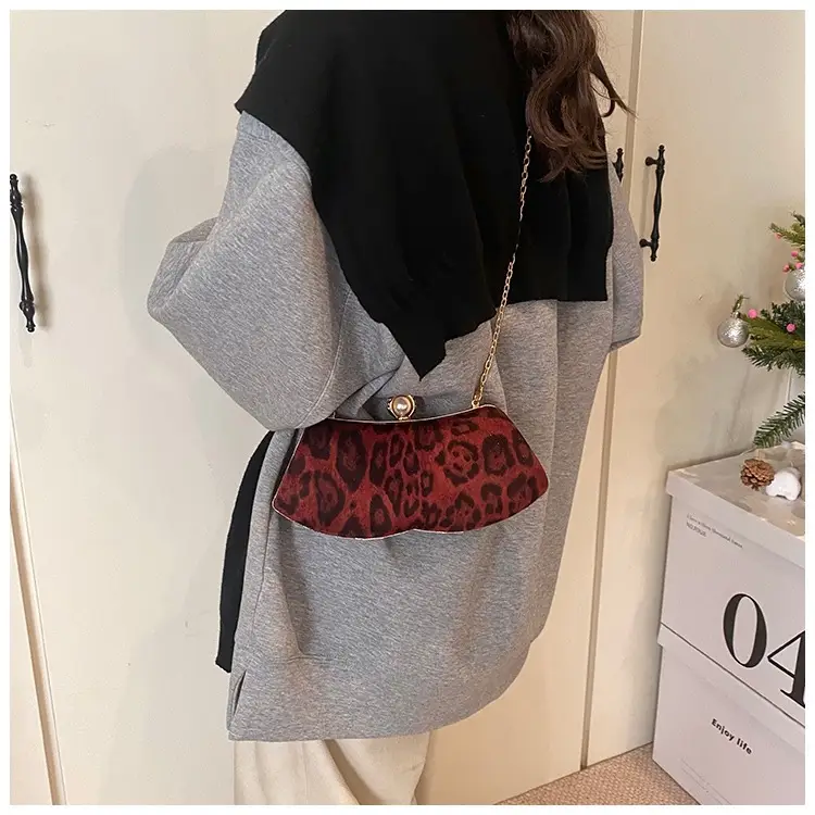 Leopard Print Chain Sling Bag for Women — feature 21