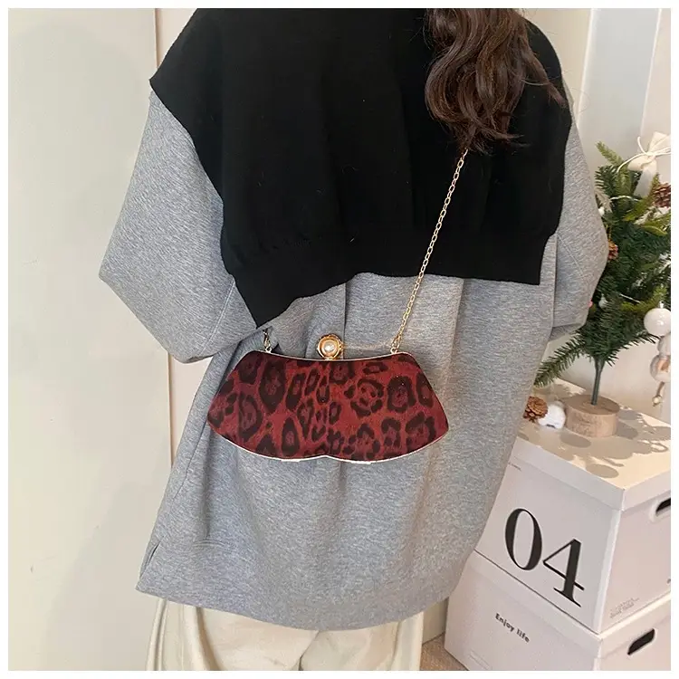 Leopard Print Chain Sling Bag for Women — feature 22