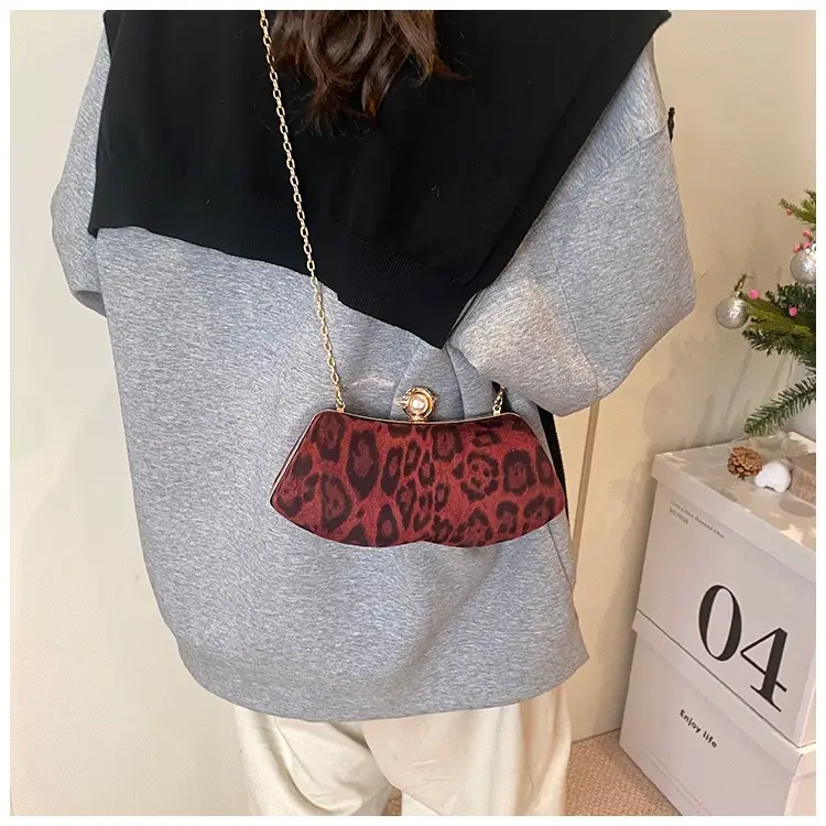 Leopard Print Chain Sling Bag for Women — feature 24