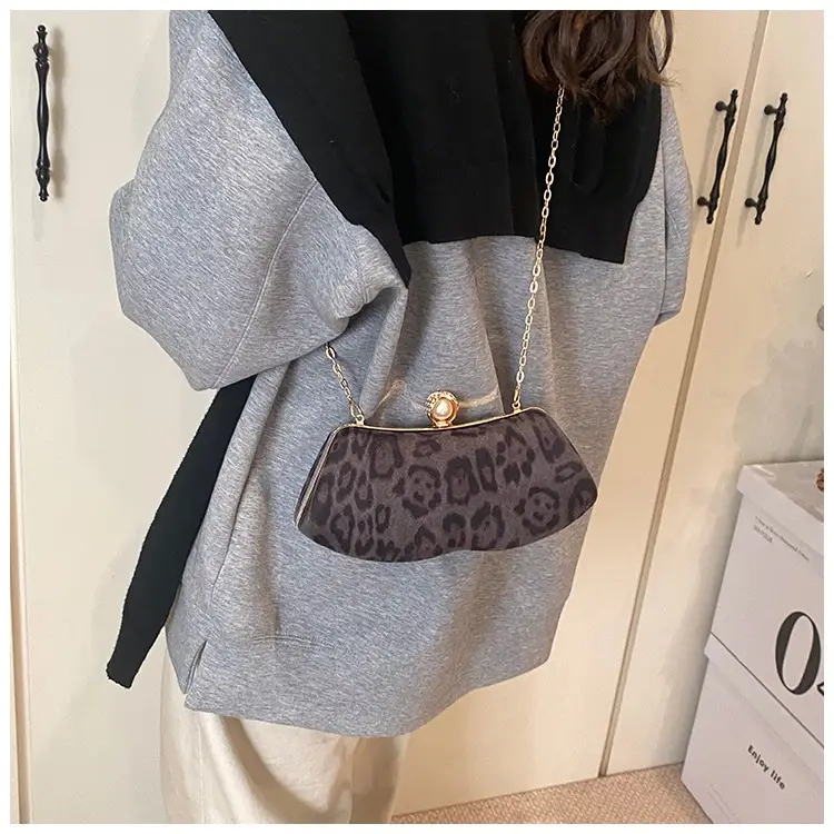 Leopard Print Chain Sling Bag for Women — feature 25