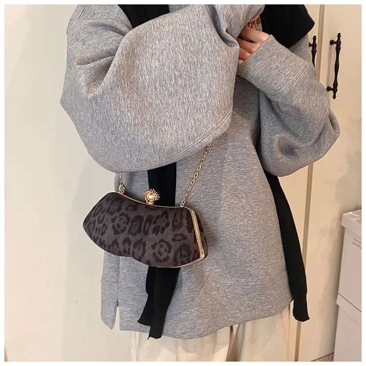 Leopard Print Chain Sling Bag for Women — feature 26