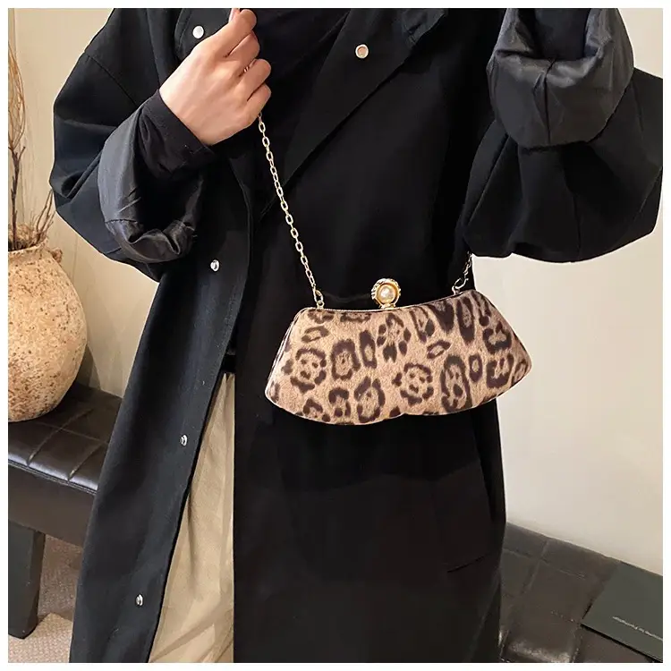 Leopard Print Chain Sling Bag for Women — feature 28