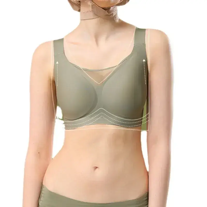Cross-border Jelly Underwear Women Full Cup Sports Bra