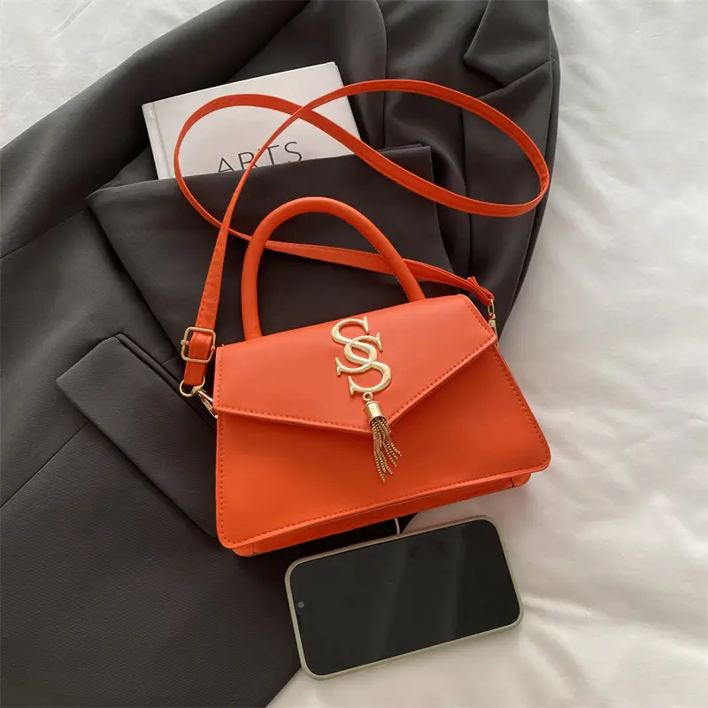 Women's Orange Tassel Crossbody Bag 2024 - Image 8