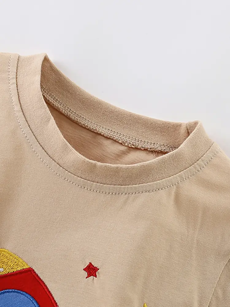 Malwee Boys T-Shirt Red Rocket Print Cotton Summer Casual
