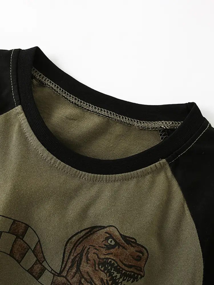 Malwee Boys Summer T-Shirt Green Round Neck Short Sleeve - Image 3