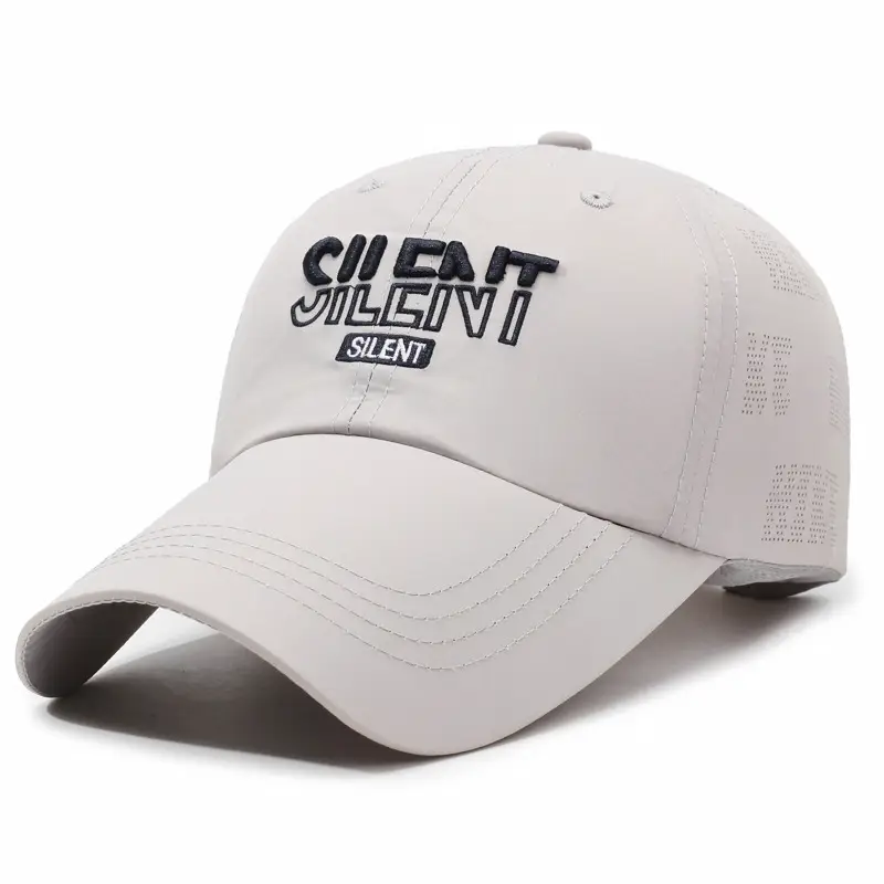 White Embroidered Baseball Cap for Men Women Casual Summer