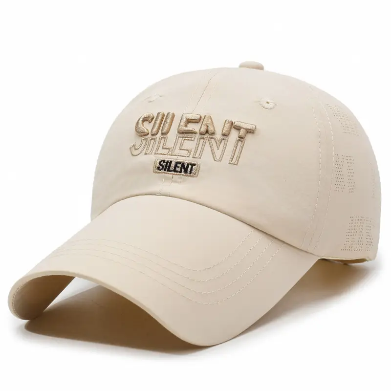 White Embroidered Baseball Cap for Men Women Casual Summer