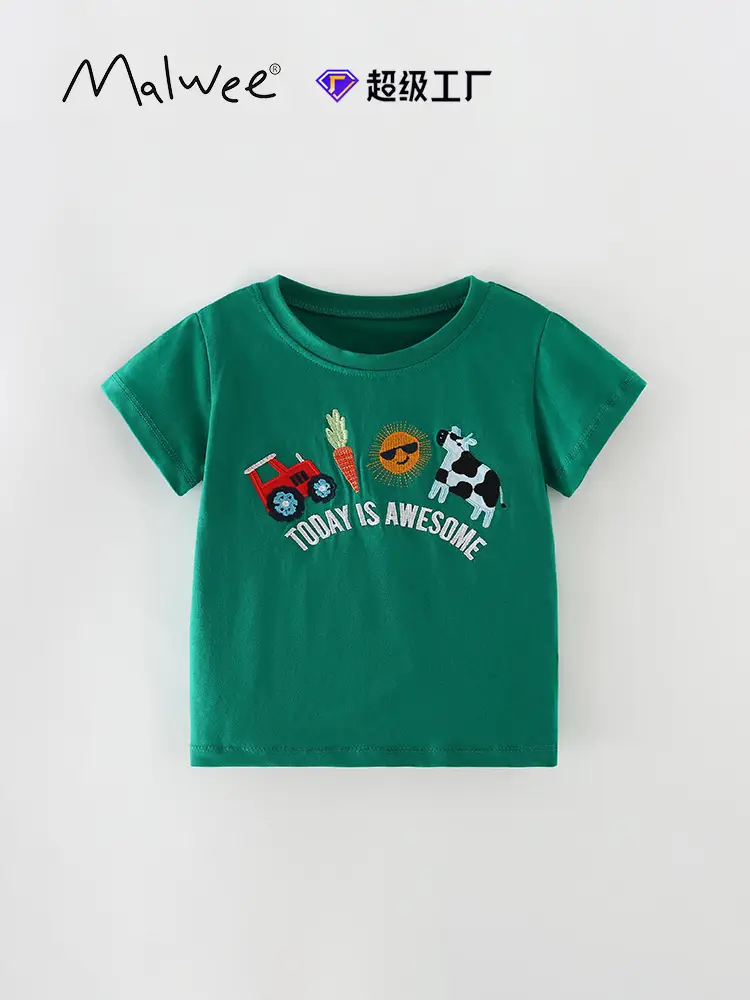 Malwee Boys Green T-Shirt Summer Wear - Image 2