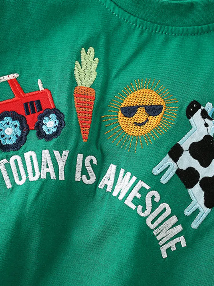 Malwee Boys Green T-Shirt Summer Wear - Image 4