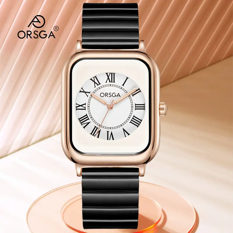 ORSGA Black Square Women's Quartz Watch - Image 6