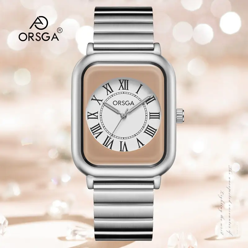 ORSGA Black Square Women's Quartz Watch - Image 8