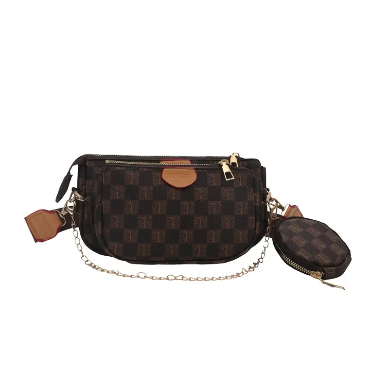 Nakamu Crossbody Bag Plaid Chain Shoulder Bag