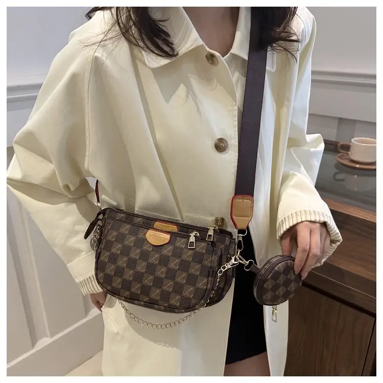 Nakamu Crossbody Bag Plaid Chain Shoulder Bag — feature 20