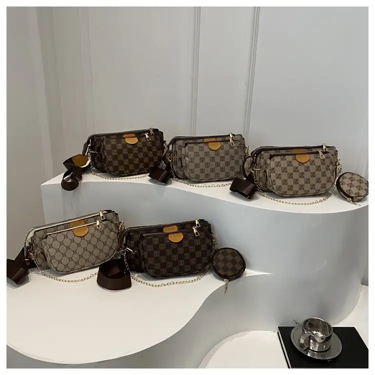 Nakamu Crossbody Bag Plaid Chain Shoulder Bag — feature 25