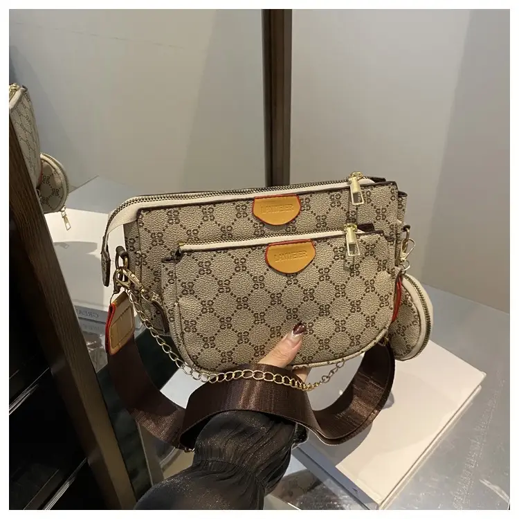 Nakamu Crossbody Bag Plaid Chain Shoulder Bag — feature 27