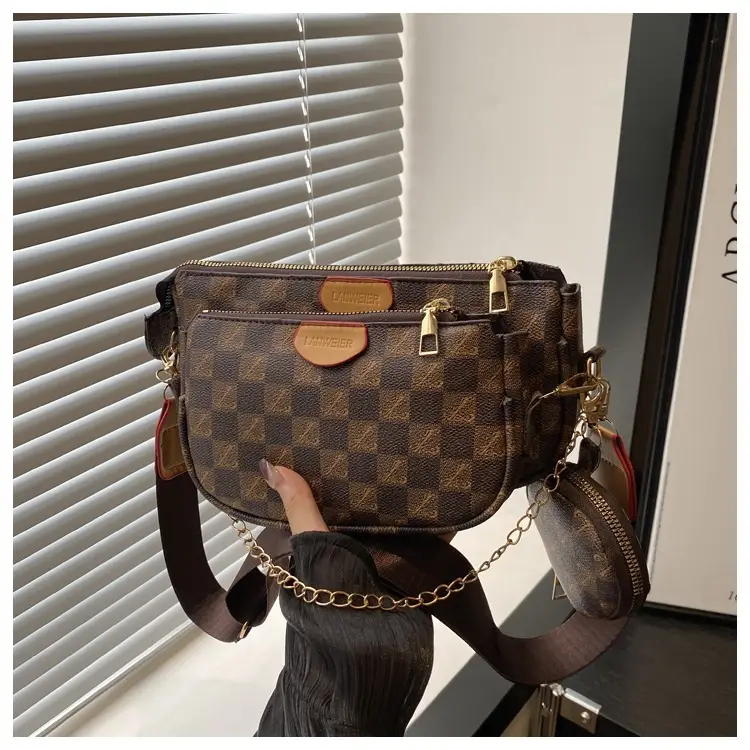 Nakamu Crossbody Bag Plaid Chain Shoulder Bag — feature 32