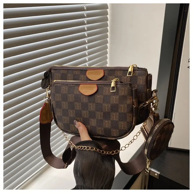 Nakamu Crossbody Bag Plaid Chain Shoulder Bag — feature 33