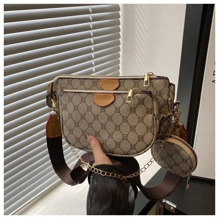Nakamu Crossbody Bag Plaid Chain Shoulder Bag — feature 34