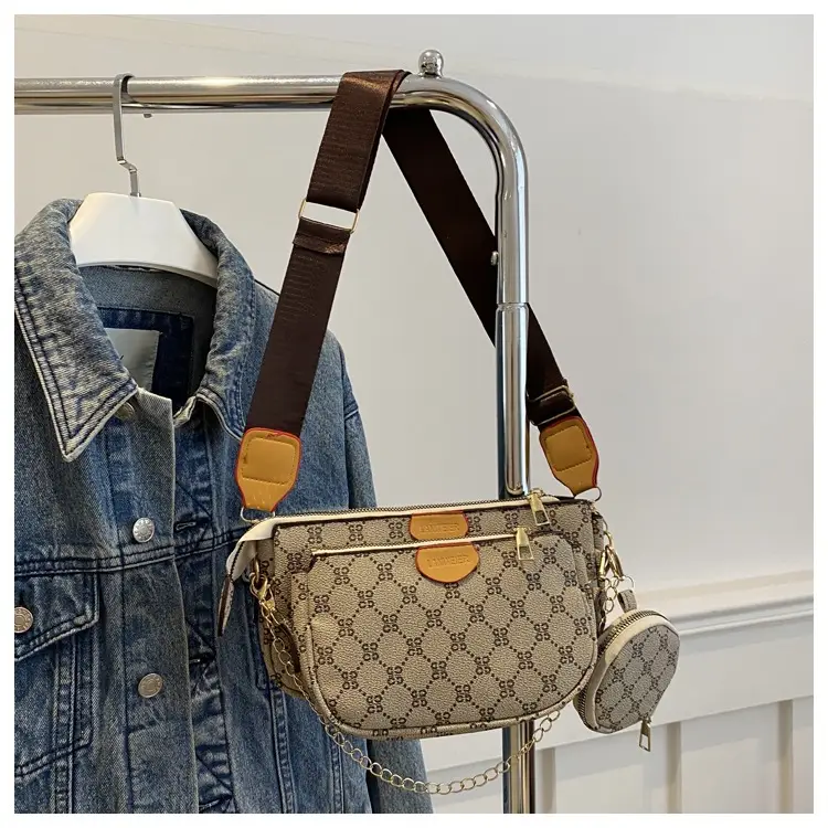Nakamu Crossbody Bag Plaid Chain Shoulder Bag — feature 36