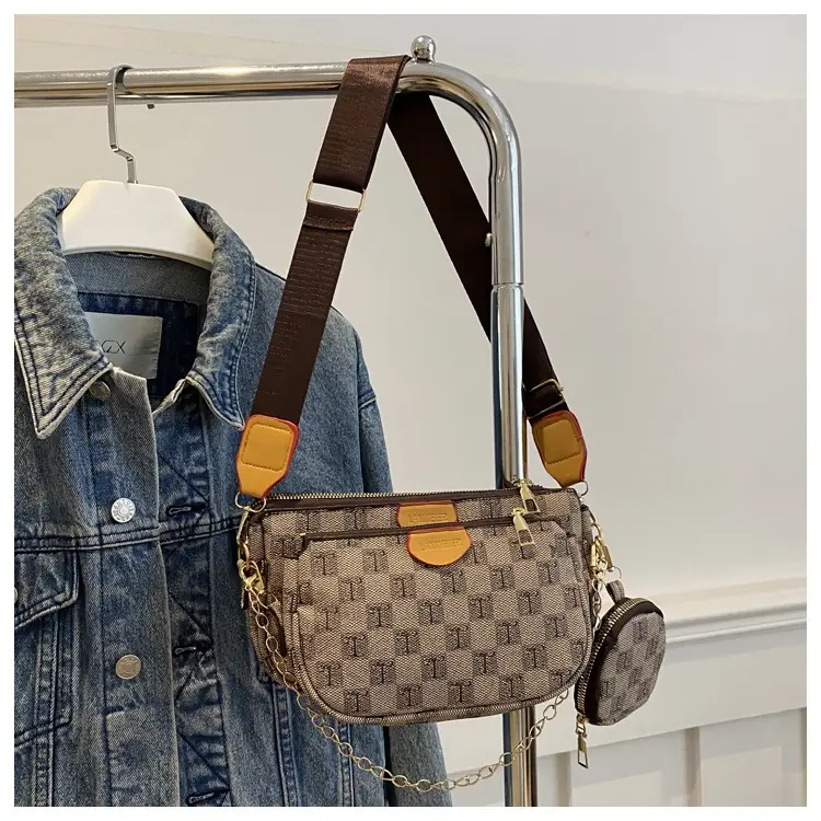 Nakamu Crossbody Bag Plaid Chain Shoulder Bag — feature 39
