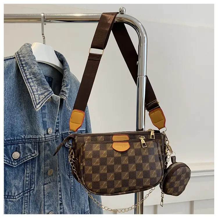 Nakamu Crossbody Bag Plaid Chain Shoulder Bag — feature 40